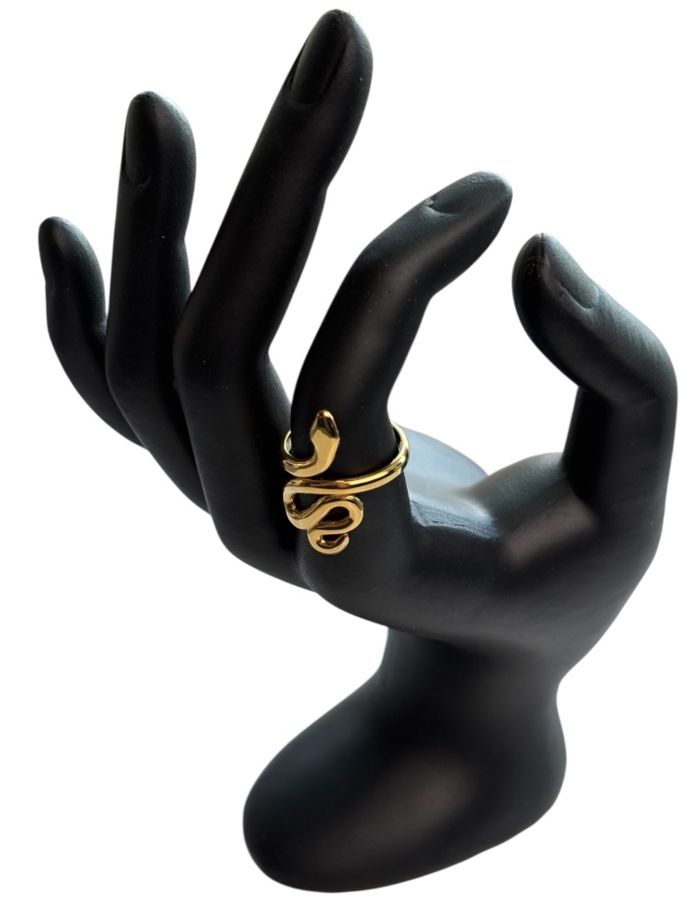 Goldtone Snake Ring by Plunder Design Private Label Size 7 - Picture 2 of 5
